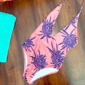 One Piece Flower Bathing Suit